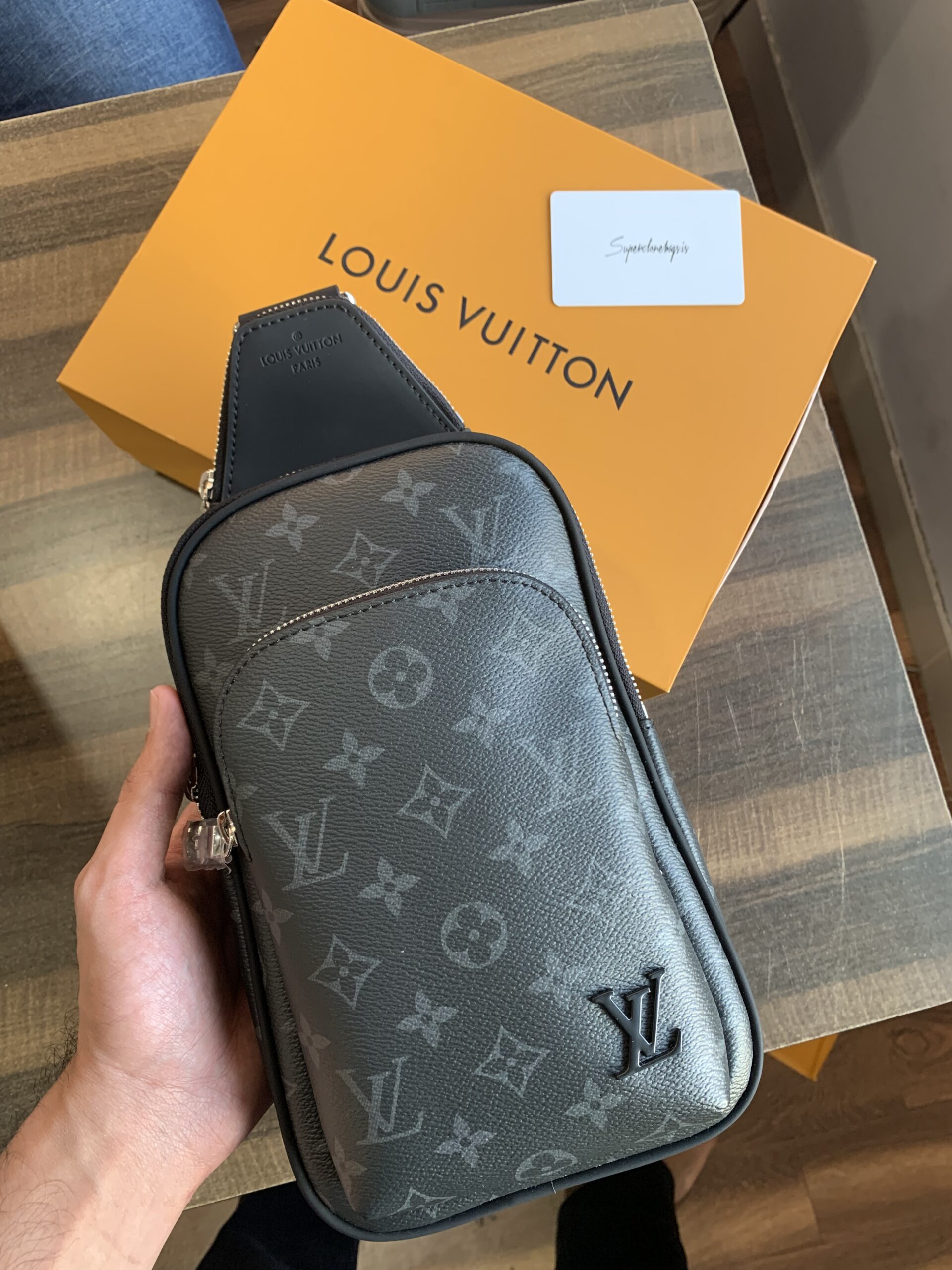 LV Monogram Eclipse Canvas Avenue Slingbag PM high quality clone