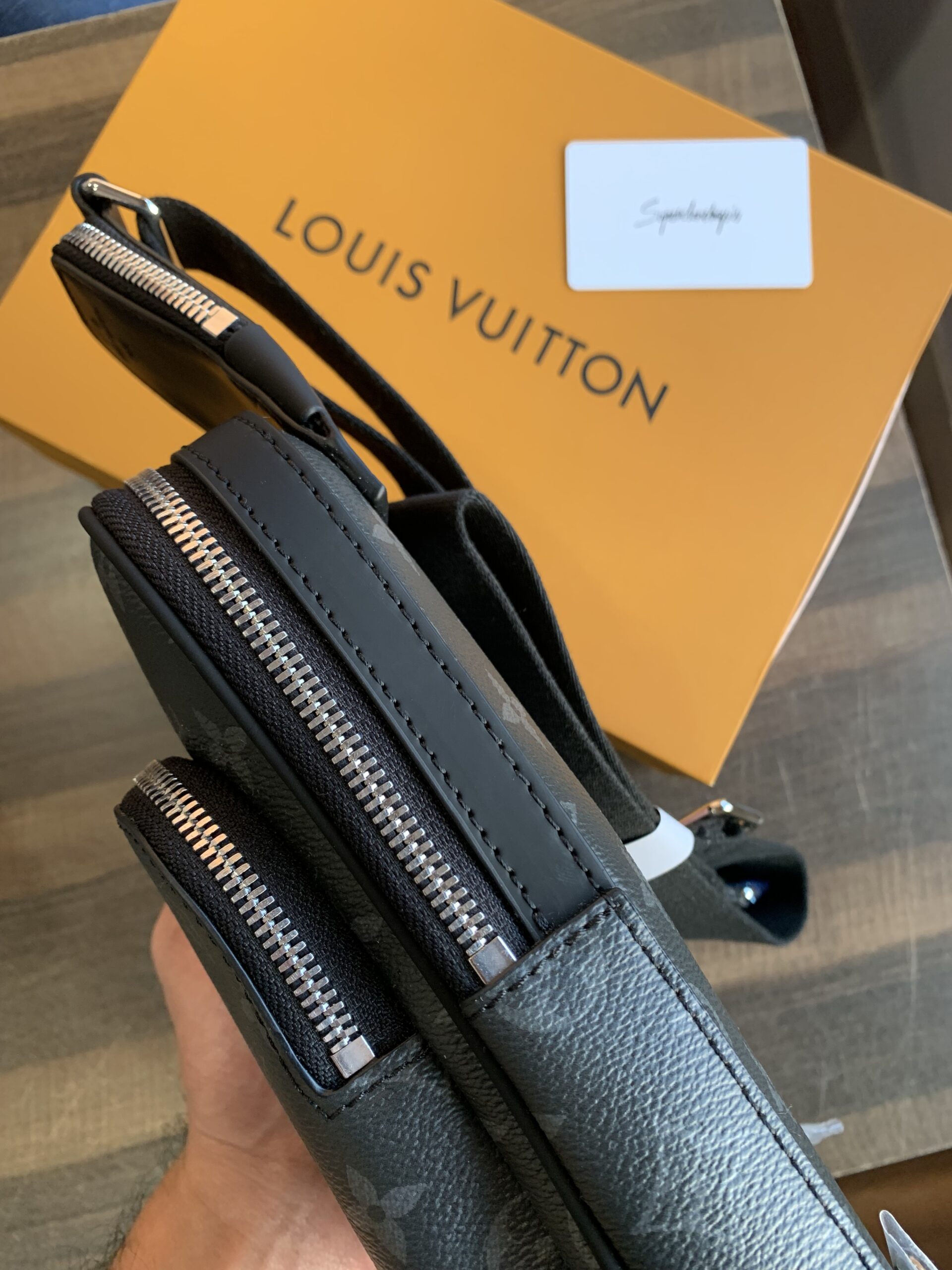 LV Monogram Eclipse Canvas Avenue Slingbag PM high quality clone - Image 7