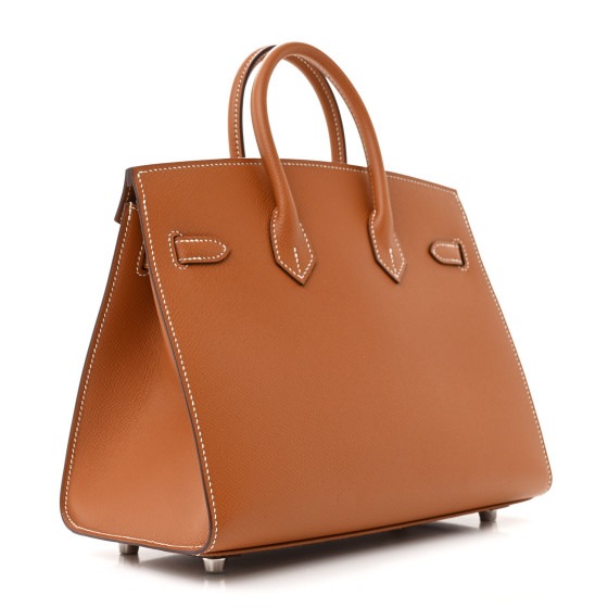 Hermes Birkin Epsom Gold Fully Hand Made 1:1 Replica Handbag Store Clone Bag - Image 7