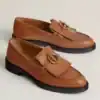 Hermes Women's Impact Loafers in Brown Leather - HM067