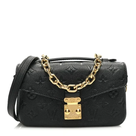 Louis Vuitton Black Empreinte Pochette Métis With Gold Hardware
