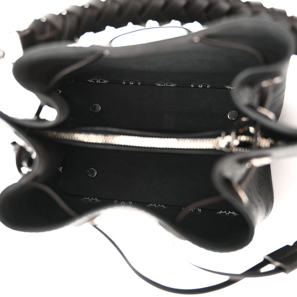 Mirror Quality Louis Vuitton Black Mahina Leather Muria MM Replica - Image 5