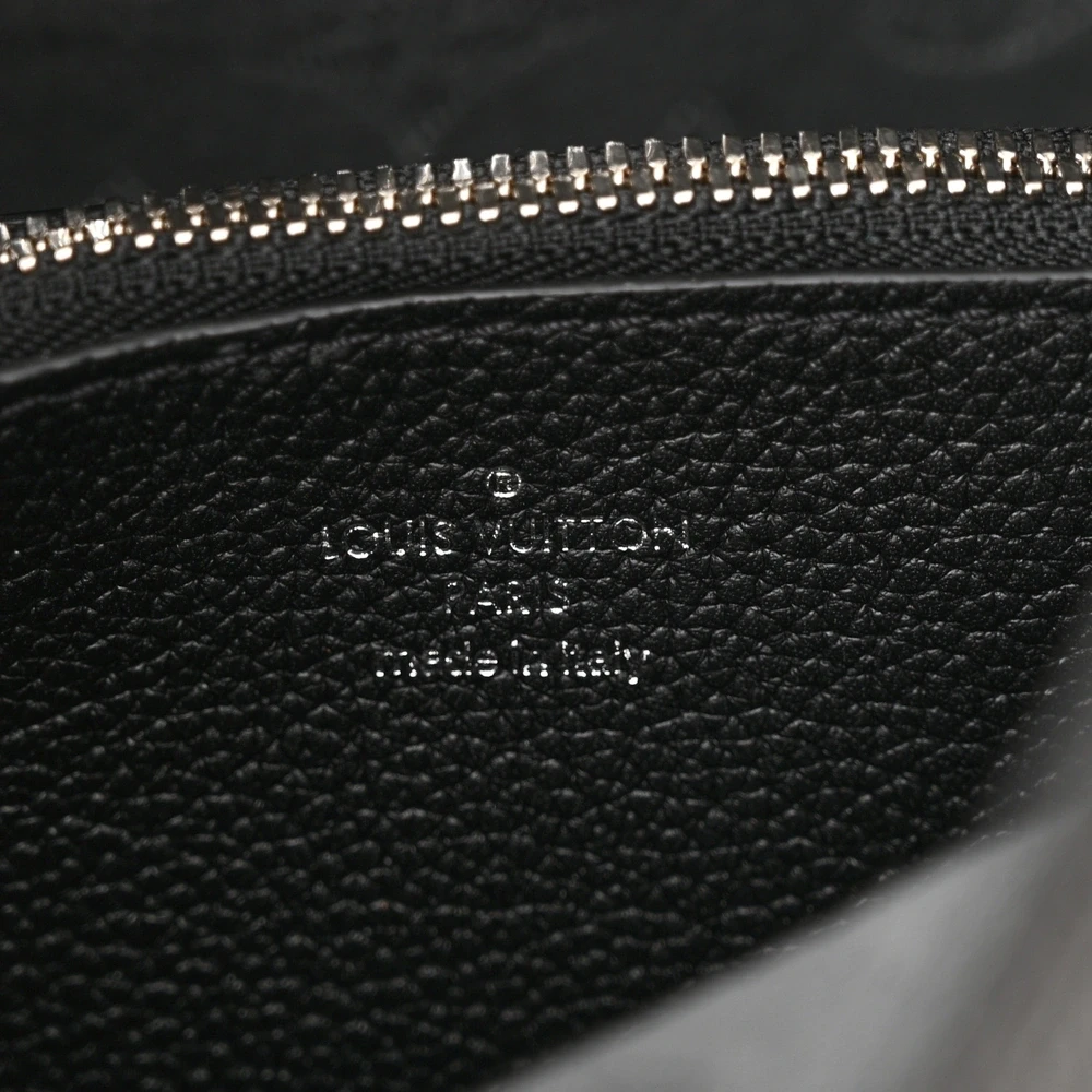 Mirror Quality Louis Vuitton Black Mahina Leather Muria MM Replica - Image 4