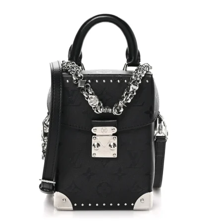 Louis Vuitton Black Monogram Calfskin Leather Camera Box PM Replica