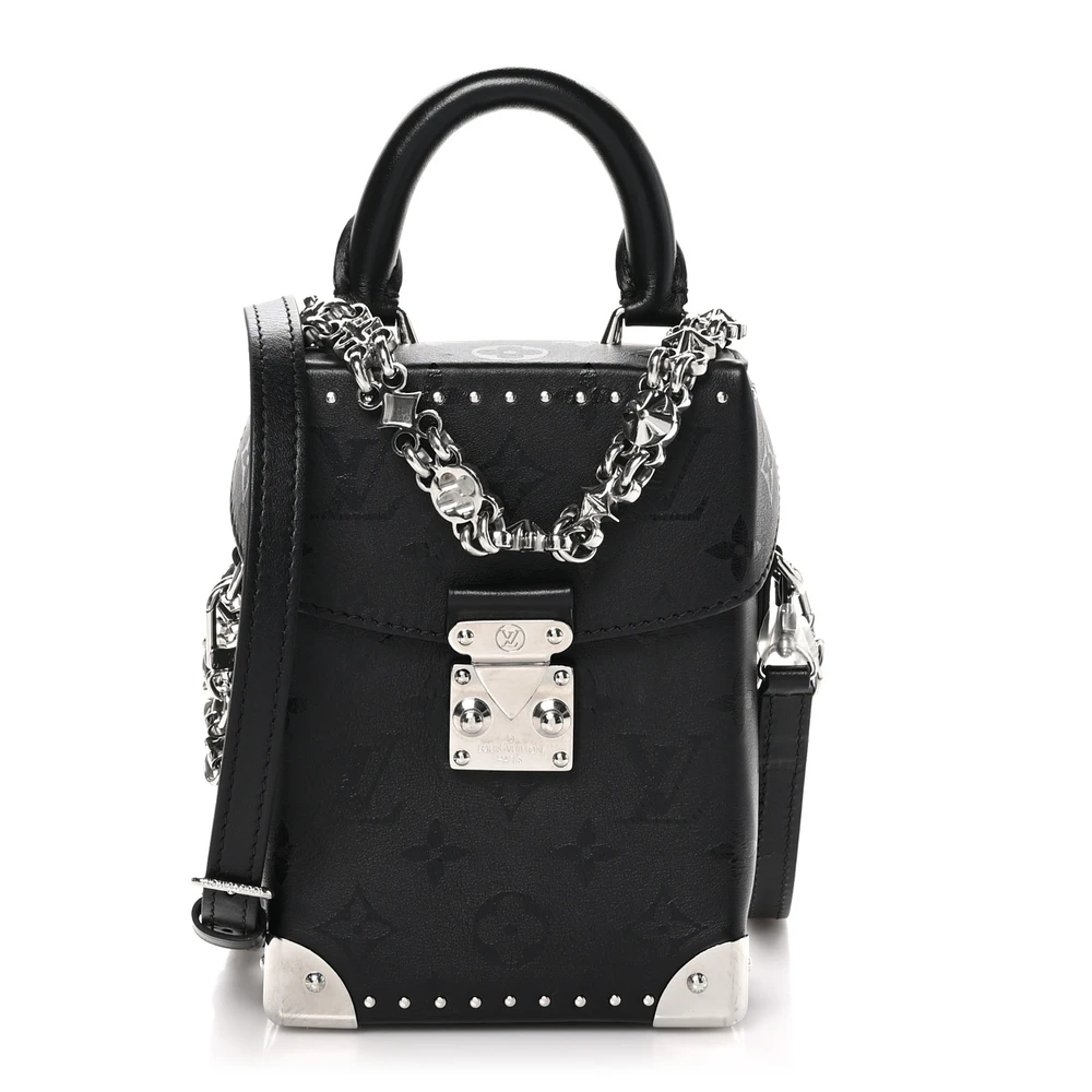 Louis Vuitton Black Monogram Calfskin Leather Camera Box PM Replica