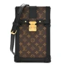 Louis Vuitton Black Monogram Canvas Pochette Trunk Verticale Brass Hardware