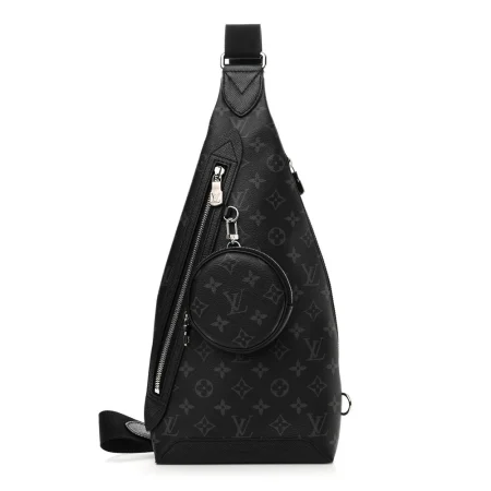 Mirror Quality Replica Louis Vuitton Duo Slingbag MM – Black Taigarama