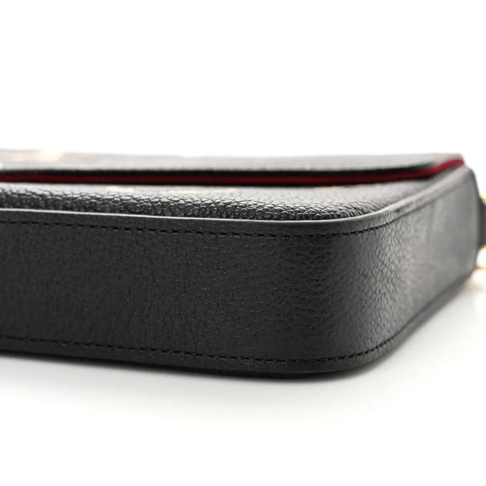 Superfake Louis Vuitton Felicie Pochette – Black & Beige Monogram - Image 2
