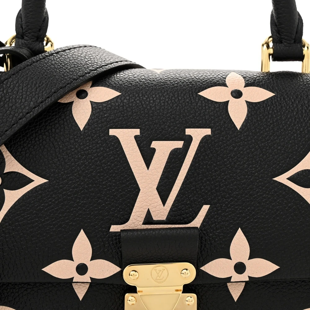 Louis Vuitton Empreinte Monogram Giant Madeleine BB Best Replica in Black & Beige - Image 7