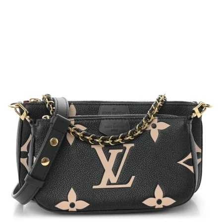 Superfake Louis Vuitton Black/Beige Monogram Replica Handbag