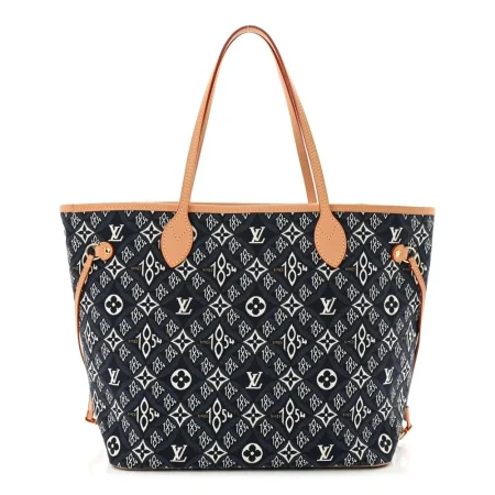Superfake Handbags: Louis Vuitton Neverfull MM Blue Jacquard