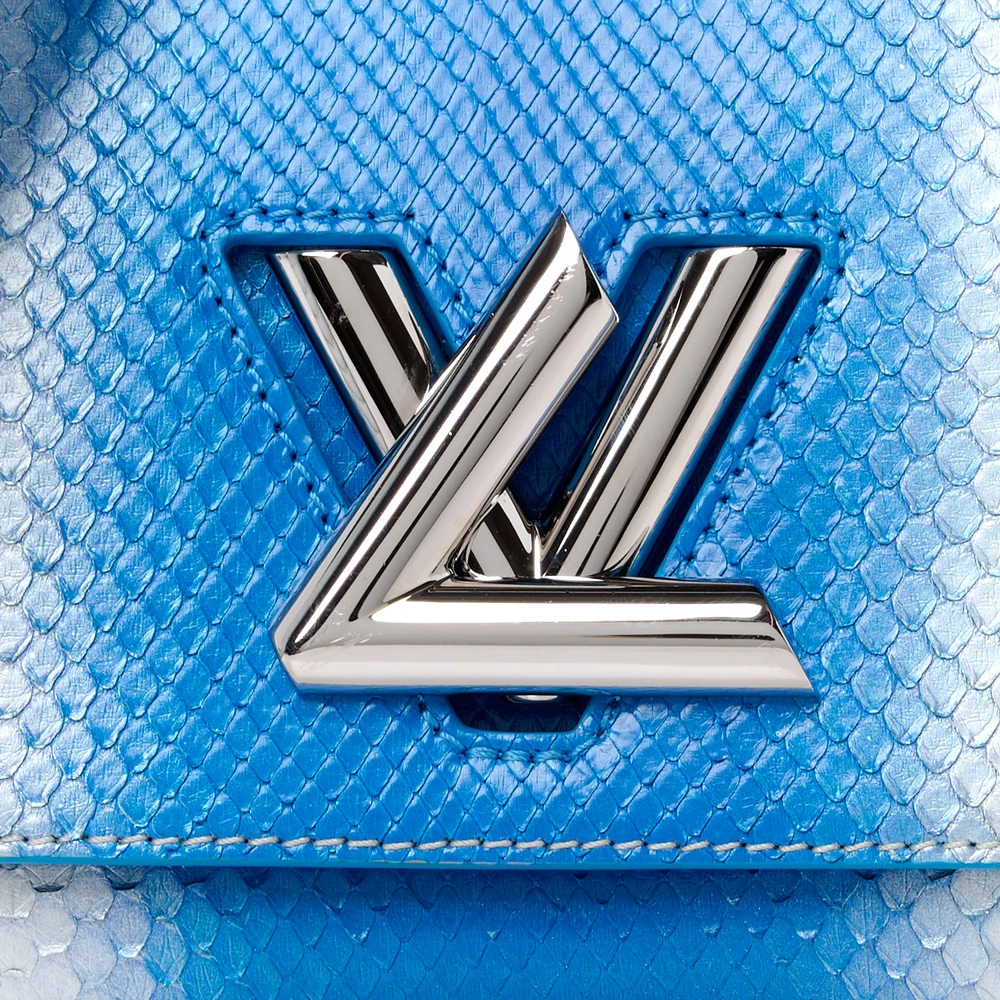Louis Vuitton Replica Twist Bag PM – Blue Silver Monogram Design - Image 6