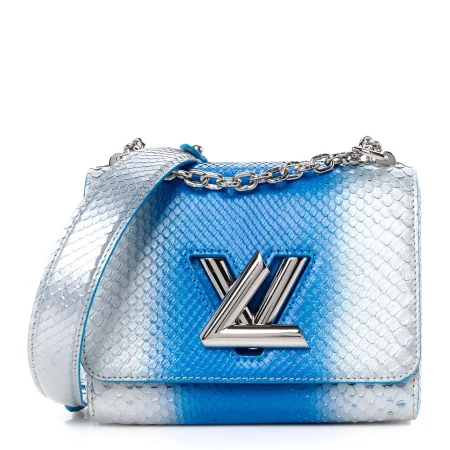 Louis Vuitton Replica Twist Bag PM – Blue Silver Monogram Design