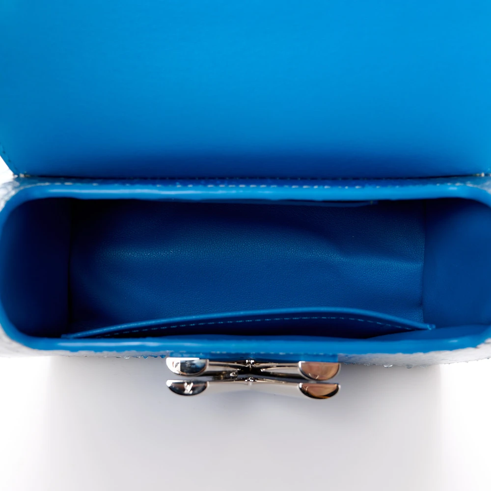 Louis Vuitton Replica Twist Bag PM – Blue Silver Monogram Design - Image 5