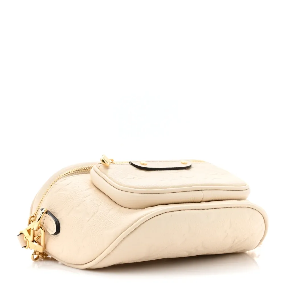 Replica Louis Vuitton Mini Bumbag in Cream Empreinte Leather - Image 2