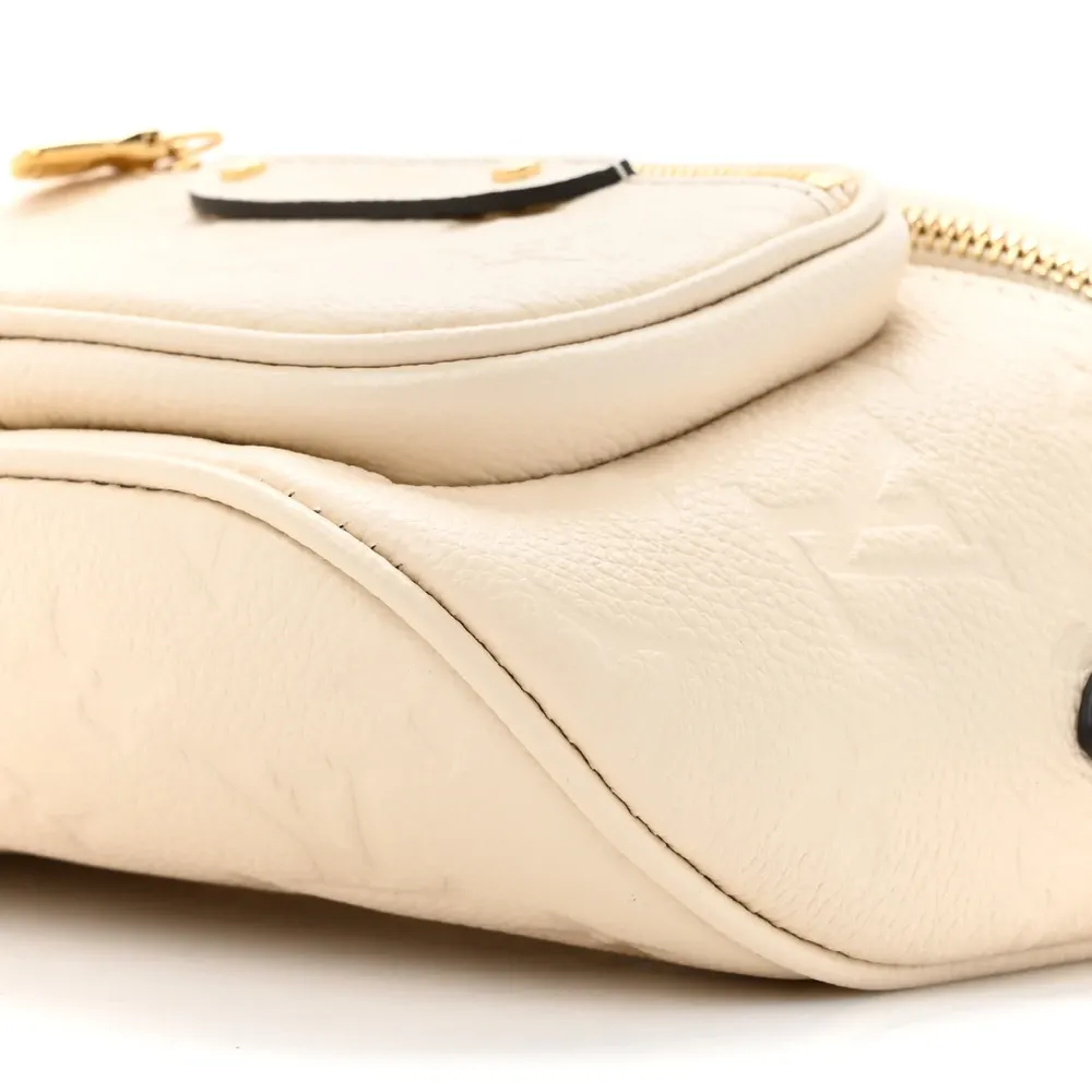 Replica Louis Vuitton Mini Bumbag in Cream Empreinte Leather - Image 3