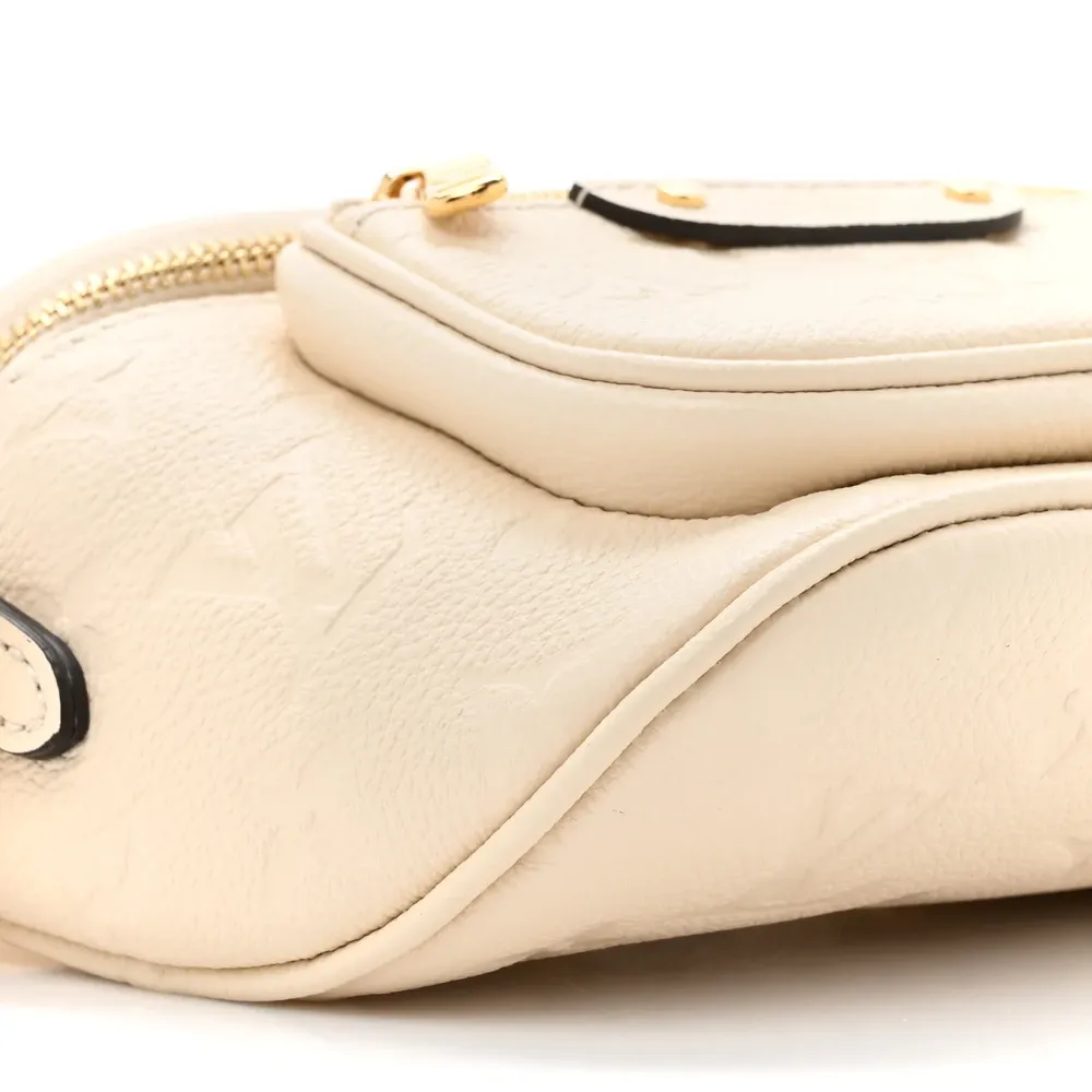 Replica Louis Vuitton Mini Bumbag in Cream Empreinte Leather - Image 4
