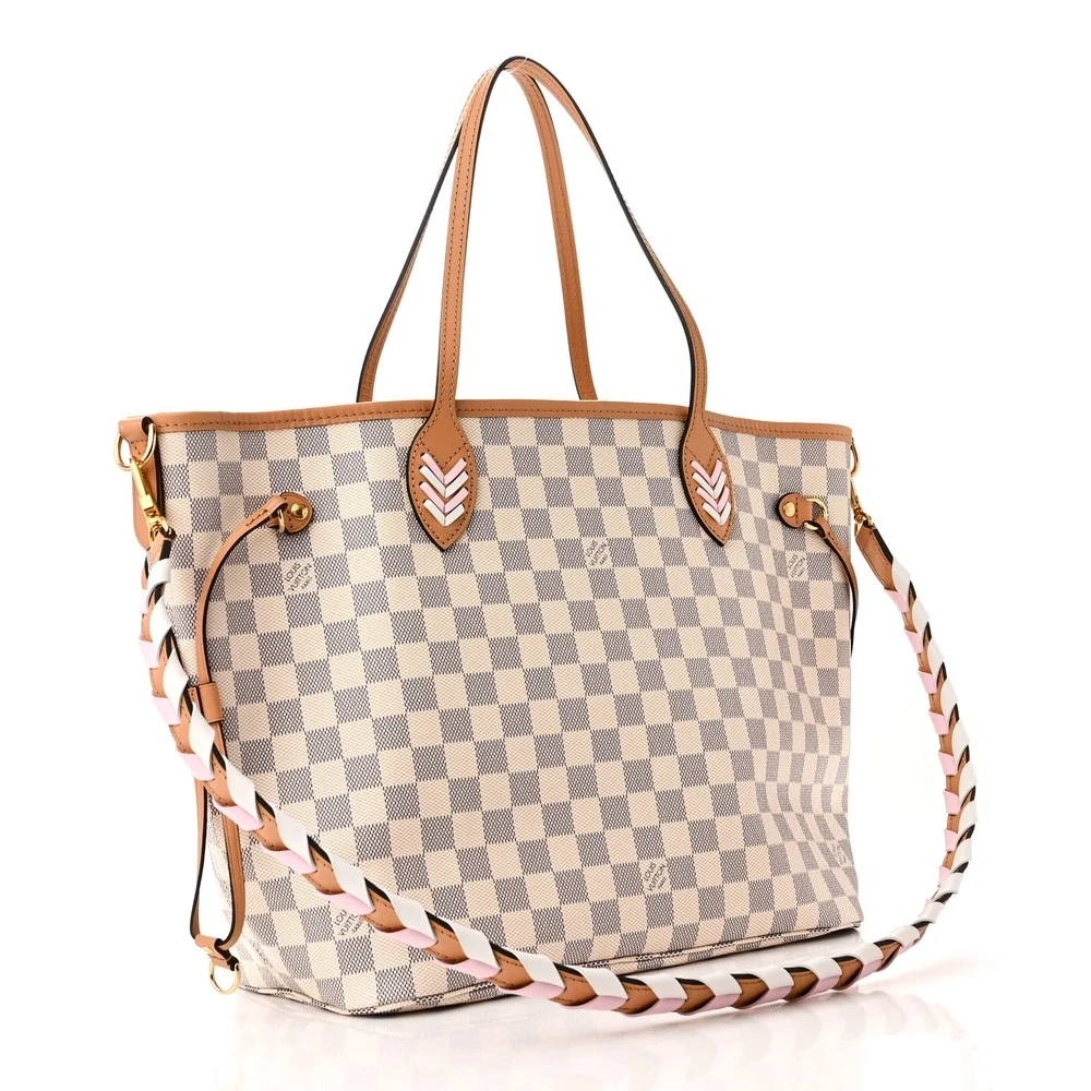 Superfake Louis Vuitton Handbags – Damier Azur Braided Neverfull MM - Image 7