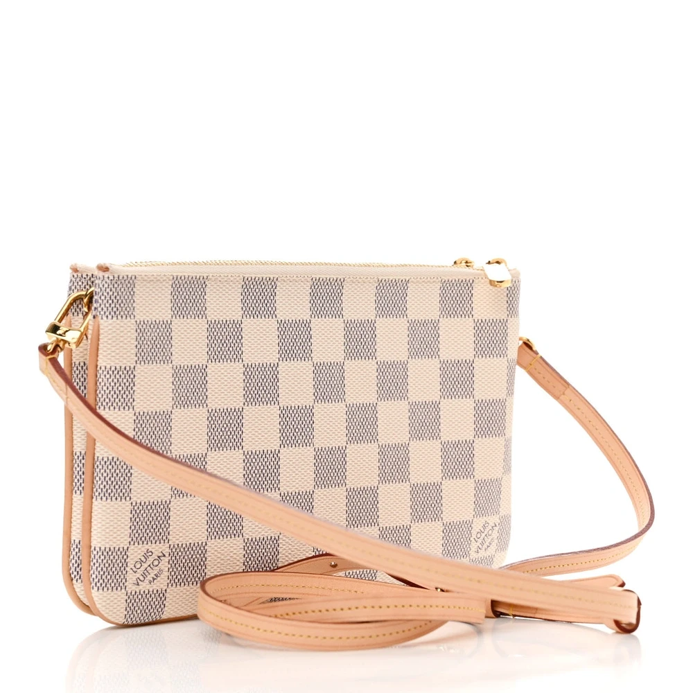 Superfake Handbags – LV Damier Azur Double Zip Pochette PM - Image 8