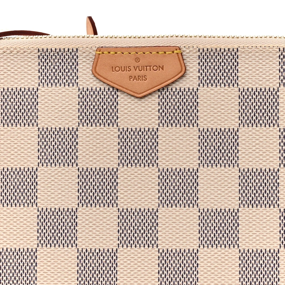 Superfake Handbags – LV Damier Azur Double Zip Pochette PM - Image 5