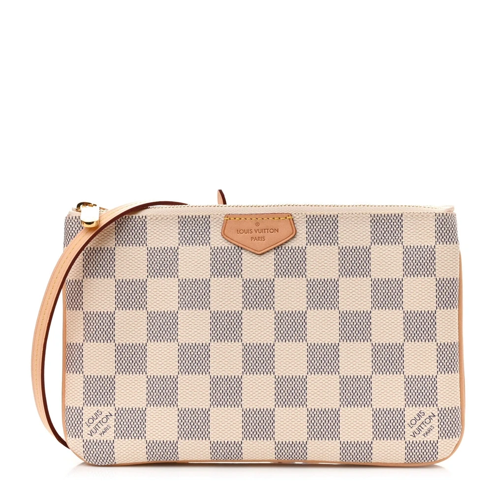 Superfake Handbags – LV Damier Azur Double Zip Pochette PM
