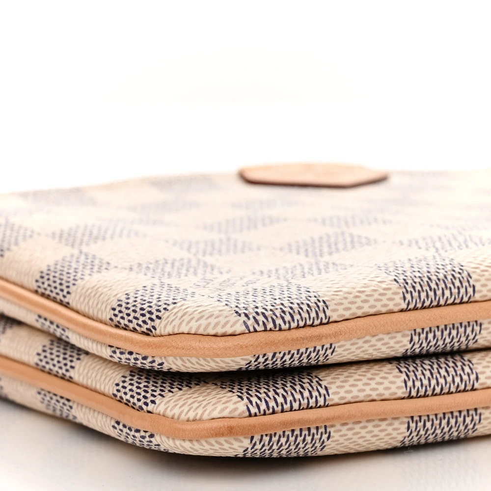 Superfake Handbags – LV Damier Azur Double Zip Pochette PM - Image 2