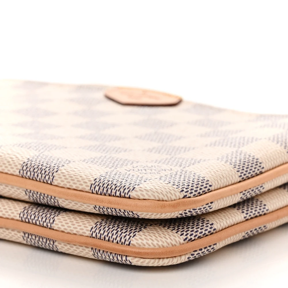 Superfake Handbags – LV Damier Azur Double Zip Pochette PM - Image 7
