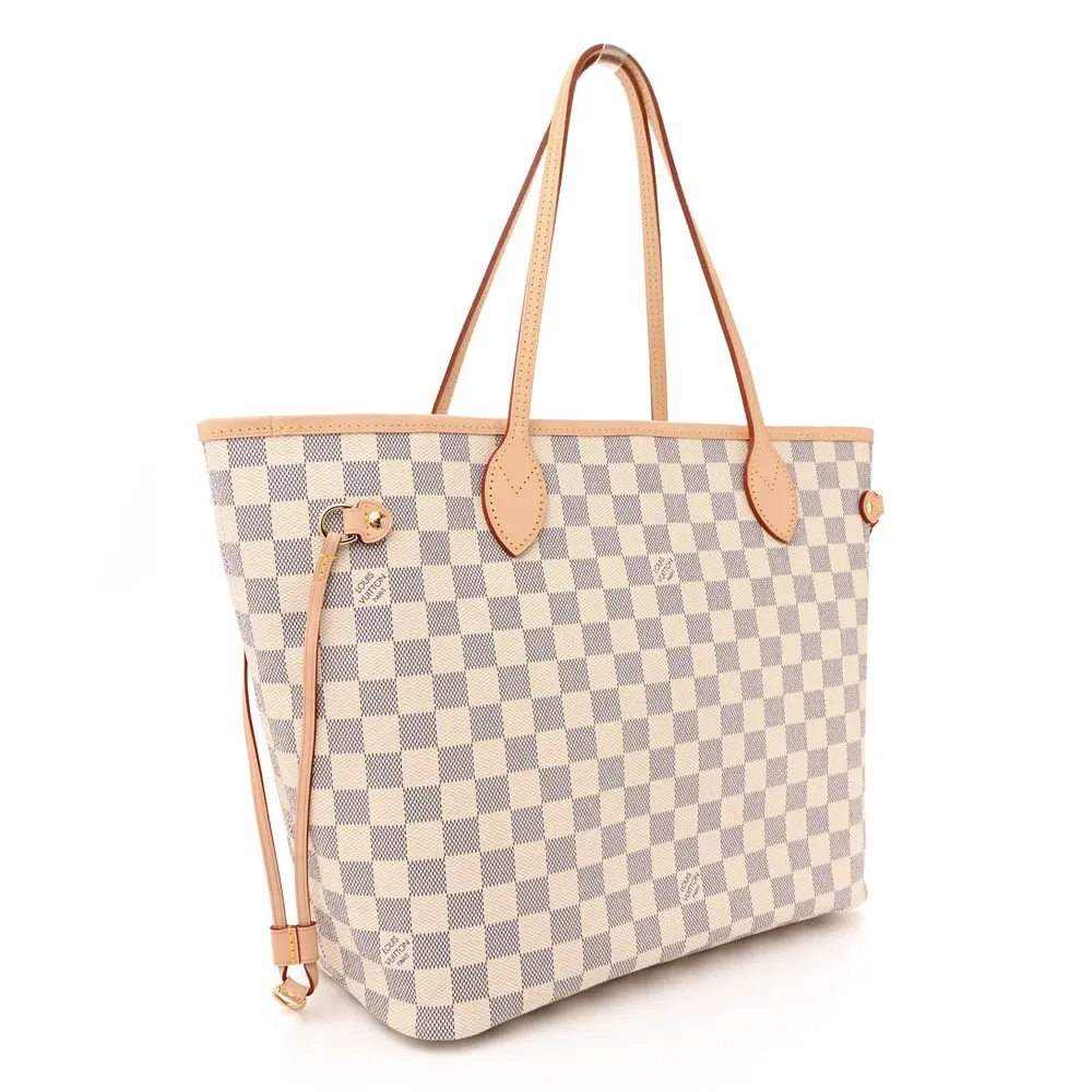 Shop Mirror Quality Louis Vuitton Neverfull Damier Azur Replica MM - Image 7