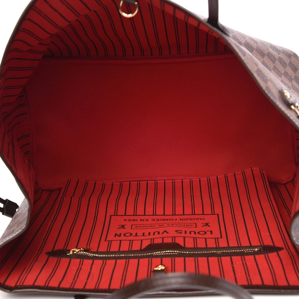 Louis Vuitton Damier Ebene Canvas Neo Neverfull GM Cherry Interior - Image 3