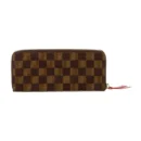 Superclone Louis Vuitton Clemence Wallet with Damier Ebene Pattern