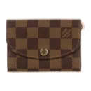 LV Damier Ebene Replica Rosalie Coin Purse in Gold Hardware