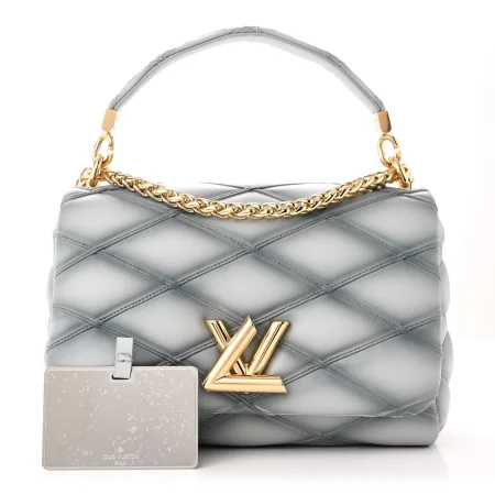 Louis Vuitton Ecume Grey 14 MM Leather Replica Handbags