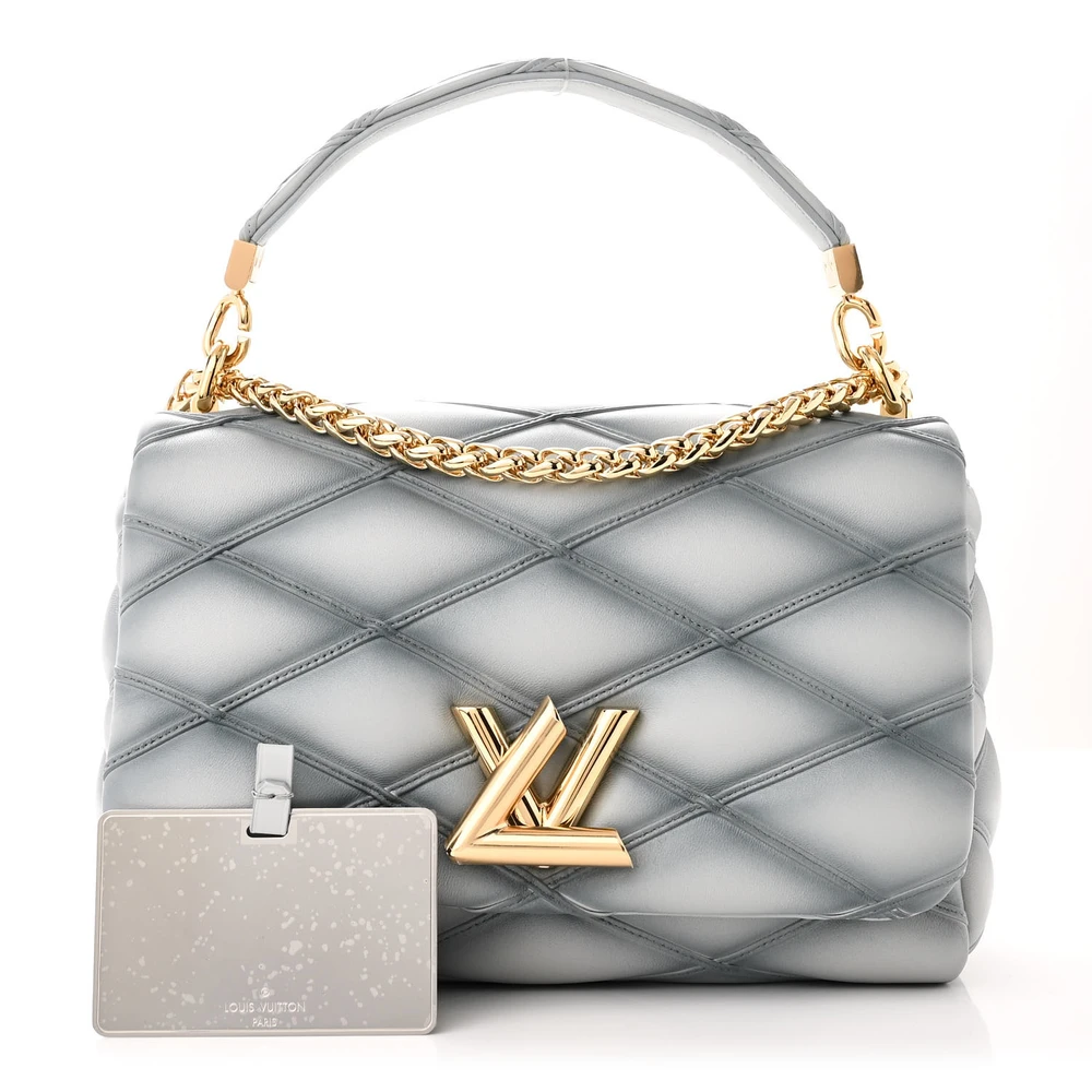Louis Vuitton Ecume Grey 14 MM Leather Replica Handbags