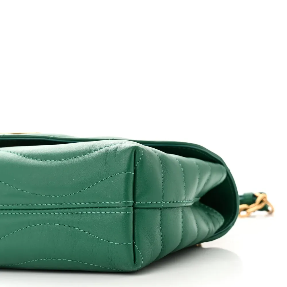 Superfake Louis Vuitton Emerald Leather Chain Bag - Image 2