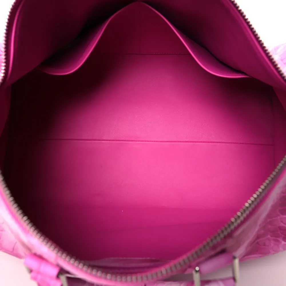 Superfake Louis Vuitton Alligator Leather Keepall with Silver Hardware - Image 5