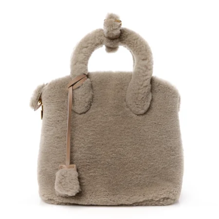 Grey Shearling Pulsion Lockit MM – Top Replica Handbag