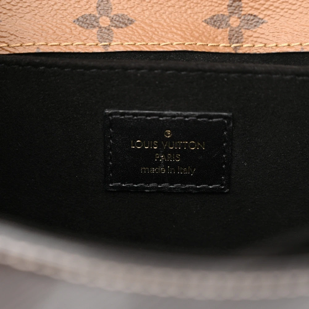 Louis Vuitton Marine Shiny Epi Leather & Reverse Monogram Canvas Mini Pochette Metis Gold Hardware Reps - Image 4