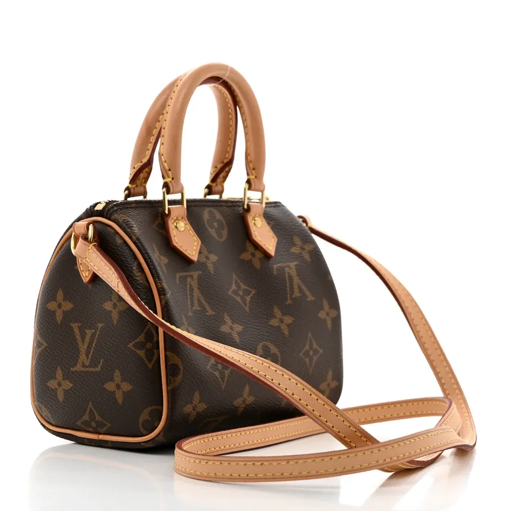 Replica Louis Vuitton Nano Speedy BB with Gold Hardware - Image 3