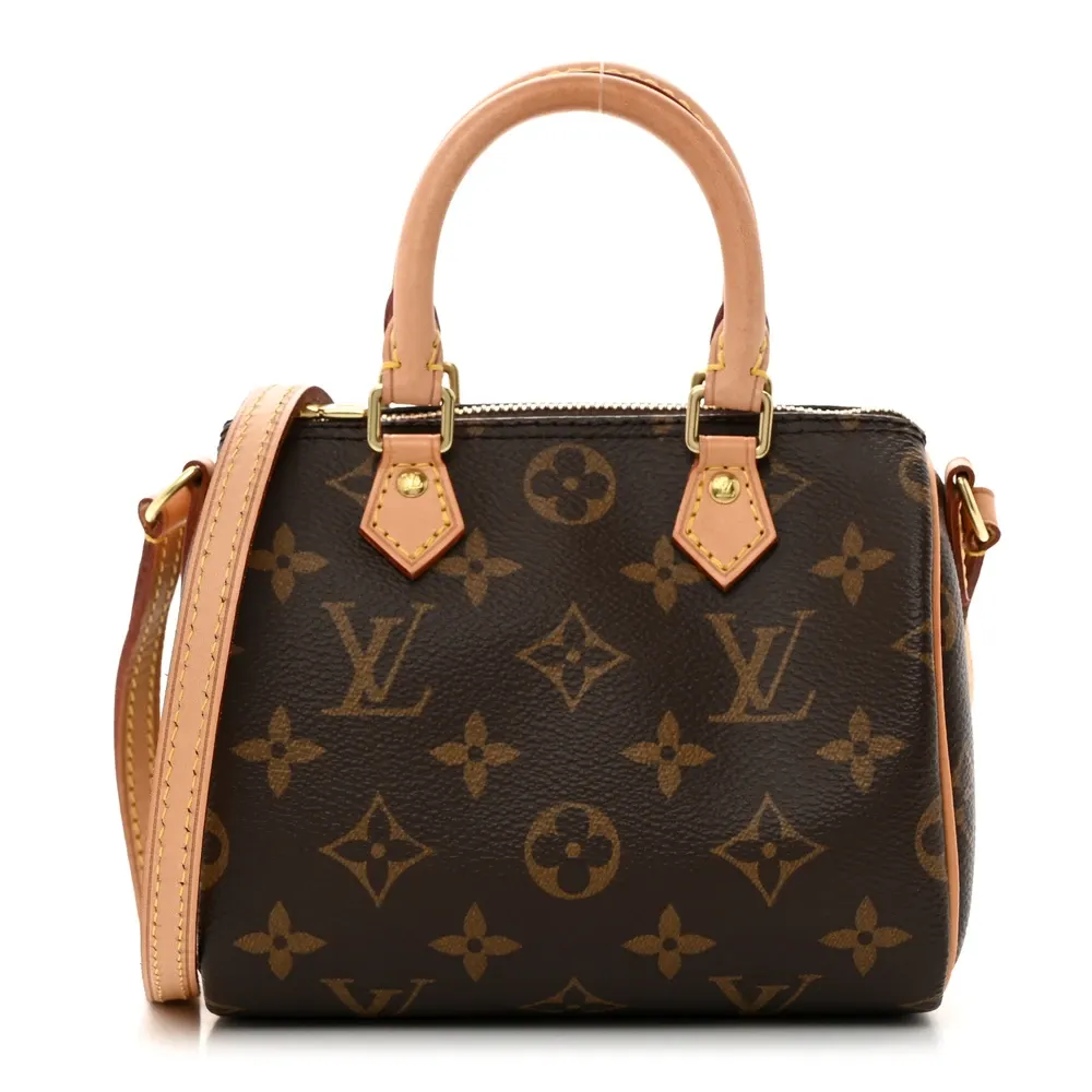 Replica Louis Vuitton Nano Speedy BB with Gold Hardware