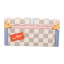 1:1 Louis Vuitton Continental Wallet with Pink Damier Azur Canvas