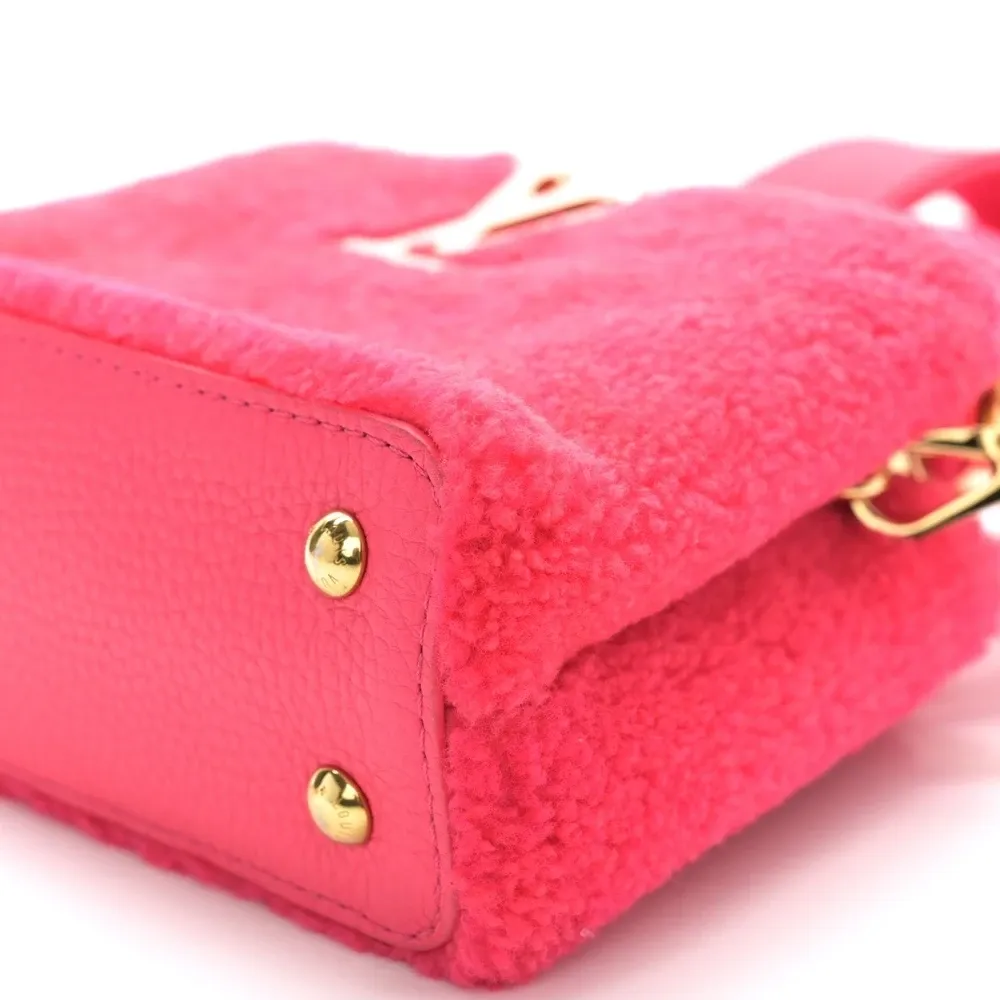 Replica Louis Vuitton Mini Capucines – Shearling & Rose Gold Elegance - Image 5