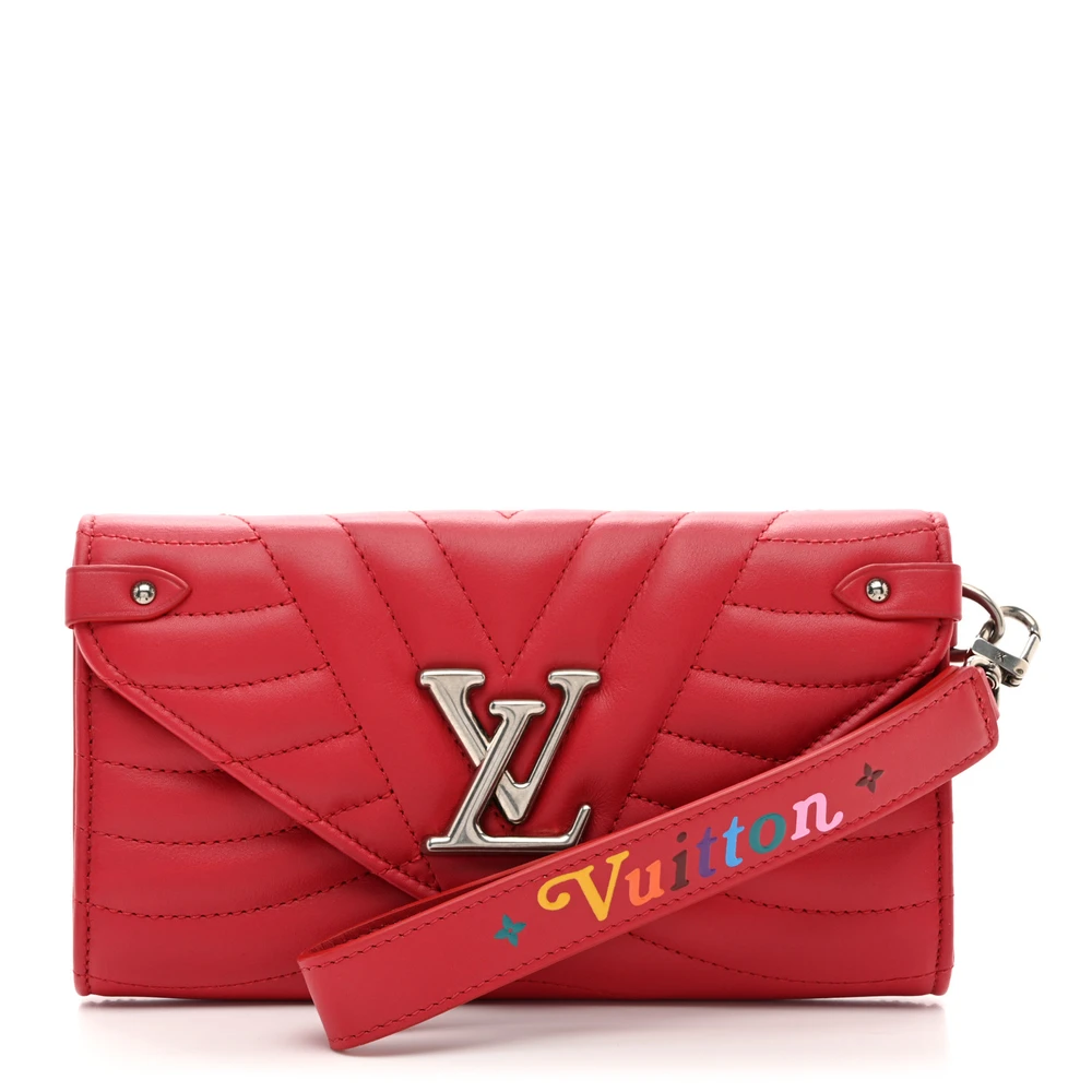 Louis Vuitton Rouge Calfskin Replica Wallet with Silver Hardware