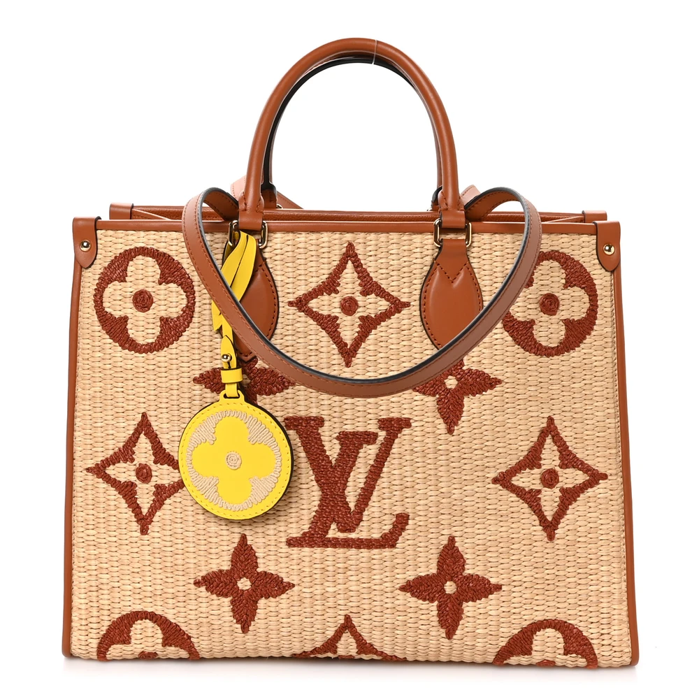 Replica Handbags: Louis Vuitton Tan Raffia OnTheGo MM