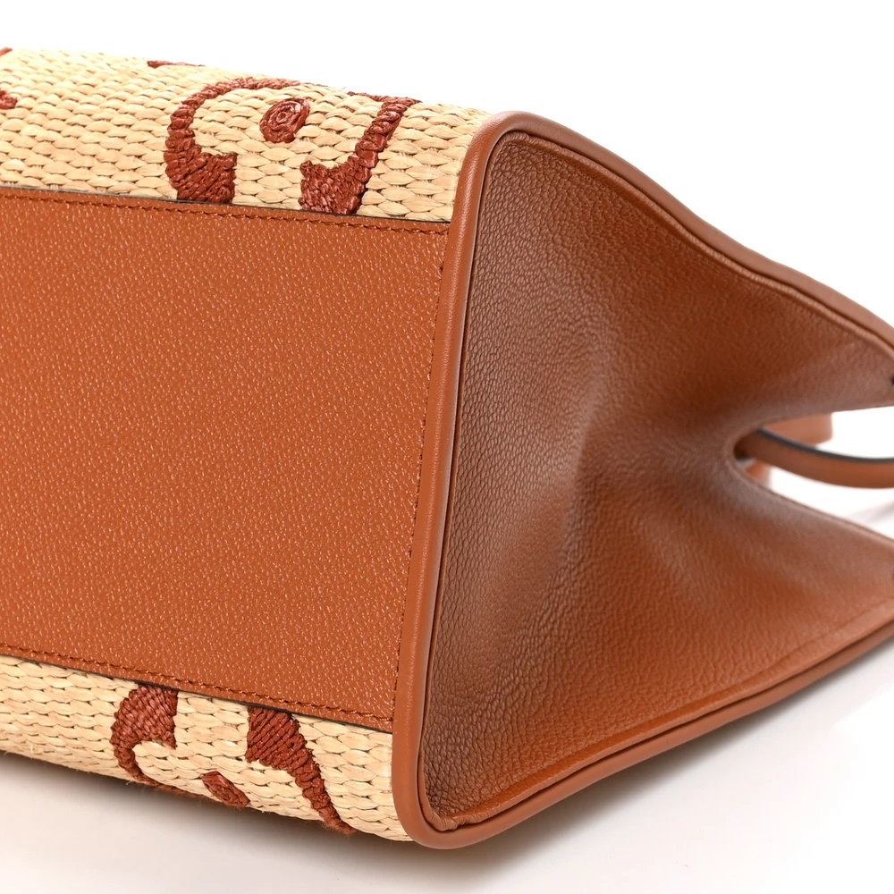 Replica Handbags: Louis Vuitton Tan Raffia OnTheGo MM - Image 2