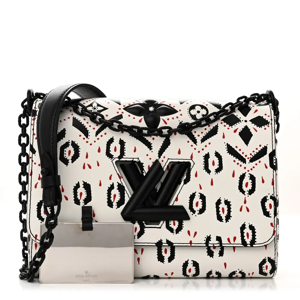Replica Louis Vuitton Twist MM Shoulder Bag Graphic Print, Black Hardware - Image 3